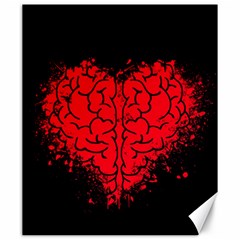 Heart Brain Mind Psychology Doubt Canvas 20  X 24  by pakminggu