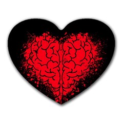 Heart Brain Mind Psychology Doubt Heart Mousepad by pakminggu