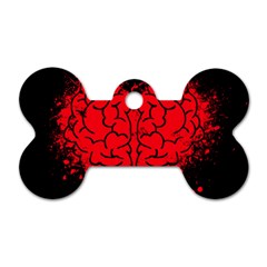 Heart Brain Mind Psychology Doubt Dog Tag Bone (two Sides) by pakminggu