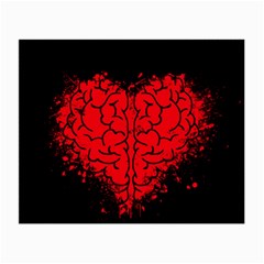 Heart Brain Mind Psychology Doubt Small Glasses Cloth (2 Sides) by pakminggu