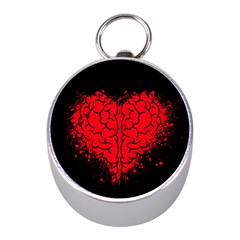 Heart Brain Mind Psychology Doubt Mini Silver Compasses by pakminggu