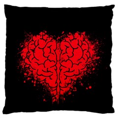 Heart Brain Mind Psychology Doubt Standard Premium Plush Fleece Cushion Case (one Side) by pakminggu