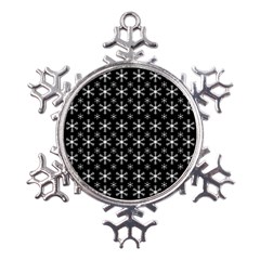 Snowflakes Background Pattern Metal Large Snowflake Ornament by pakminggu