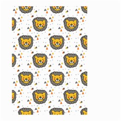 Lion Heads Pattern Design Doodle Small Garden Flag (two Sides) by pakminggu