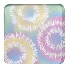 Tie Dye Pattern Colorful Design Square Glass Fridge Magnet (4 Pack) by pakminggu