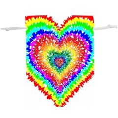 Tie Dye Heart Colorful Prismatic Lightweight Drawstring Pouch (xl) by pakminggu