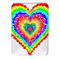 Tie Dye Heart Colorful Prismatic Rectangular Glass Fridge Magnet (4 Pack) by pakminggu