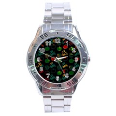 Apples Honey Honeycombs Pattern Stainless Steel Analogue Watch by pakminggu