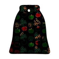 Apples Honey Honeycombs Pattern Ornament (bell) by pakminggu