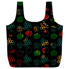 Apples Honey Honeycombs Pattern Full Print Recycle Bag (xxxl) by pakminggu