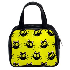 Cats Heads Pattern Design Classic Handbag (two Sides) by pakminggu