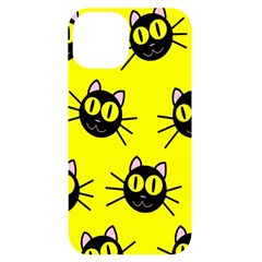 Cats Heads Pattern Design Iphone 14 Black Uv Print Case by pakminggu