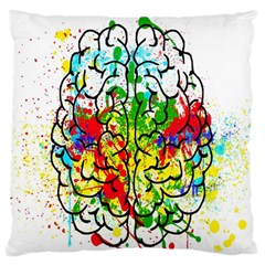 Brain Mind Psychology Idea Hearts Large Premium Plush Fleece Cushion Case (two Sides) by pakminggu