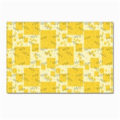 Party Confetti Yellow Squares Postcard 4 x 6  (Pkg of 10)