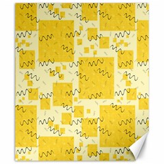 Party Confetti Yellow Squares Canvas 20  X 24  by pakminggu