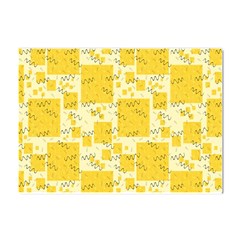 Party Confetti Yellow Squares Crystal Sticker (A4)