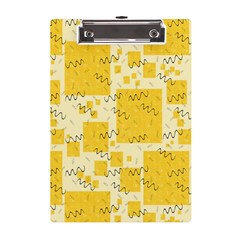 Party Confetti Yellow Squares A5 Acrylic Clipboard by pakminggu