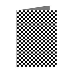 Background Black Board Checker Checkerboard Mini Greeting Card by pakminggu