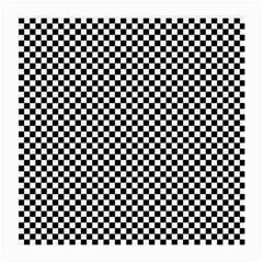 Background Black Board Checker Checkerboard Medium Glasses Cloth (2 Sides) by pakminggu