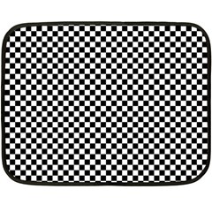 Background Black Board Checker Checkerboard Two Sides Fleece Blanket (mini) by pakminggu