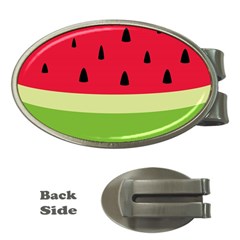 Watermelon Fruit Food Healthy Vitamins Nutrition Money Clips (oval)  by pakminggu