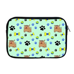 Dog Pattern Seamless Blue Background Scrapbooking Apple Macbook Pro 17  Zipper Case by pakminggu