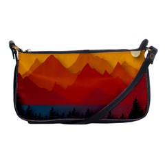 Mountain Forest Nature Scenery Art Mountains Shoulder Clutch Bag by pakminggu