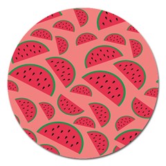 Watermelon Red Food Fruit Healthy Summer Fresh Magnet 5  (round) by pakminggu