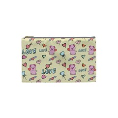 Pig Animal Love Romance Seamless Texture Pattern Cosmetic Bag (small) by pakminggu