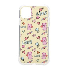 Pig Animal Love Romance Seamless Texture Pattern Iphone 11 Tpu Uv Print Case by pakminggu