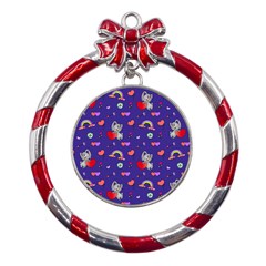 Texture Seamless Digital Scrapbooking Decorative Metal Red Ribbon Round Ornament by pakminggu