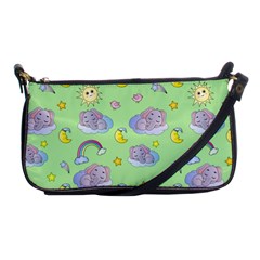 Elephant Sleeping Elephants Background Shoulder Clutch Bag by pakminggu