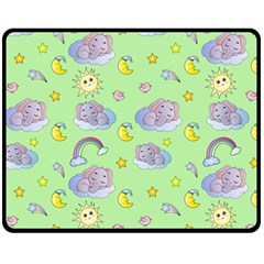 Elephant Sleeping Elephants Background Fleece Blanket (medium) by pakminggu