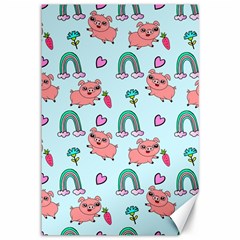 Pigs Pattern Art Design Drawing Sketch Wallpaper Canvas 12  X 18  by pakminggu