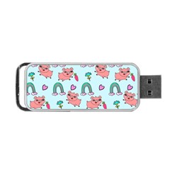 Pigs Pattern Art Design Drawing Sketch Wallpaper Portable Usb Flash (two Sides) by pakminggu