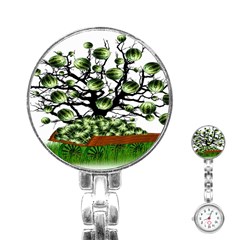 Watermelon Tree Abstraction On Watermelon Abundance Stainless Steel Nurses Watch by pakminggu