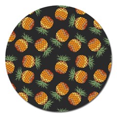 Pineapple Background Pineapple Pattern Magnet 5  (round) by pakminggu