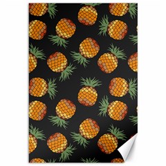 Pineapple Background Pineapple Pattern Canvas 12  X 18  by pakminggu