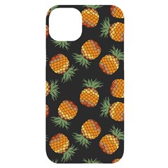 Pineapple Background Pineapple Pattern Iphone 14 Plus Black Uv Print Case by pakminggu