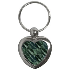 Background Pattern Leaves Texture Design Wallpaper Key Chain (heart) by pakminggu