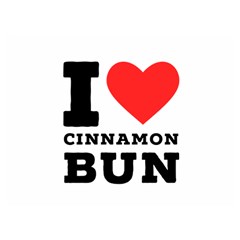 I Love Cinnamon Bun Two Sides Premium Plush Fleece Blanket (extra Small)