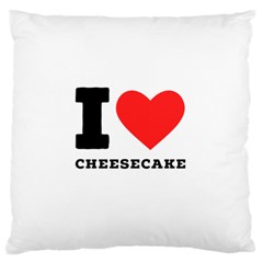 I Love Cheesecake Large Premium Plush Fleece Cushion Case (two Sides) by ilovewhateva