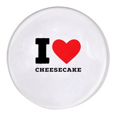 I love cheesecake Round Glass Fridge Magnet (4 pack)