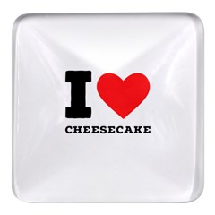 I love cheesecake Square Glass Fridge Magnet (4 pack)