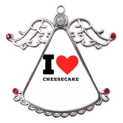 I love cheesecake Metal Angel with Crystal Ornament