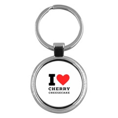 I Love Cherry Cheesecake Key Chain (round) by ilovewhateva