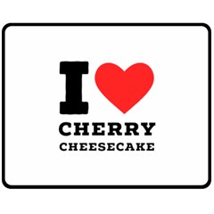 I Love Cherry Cheesecake Fleece Blanket (medium) by ilovewhateva