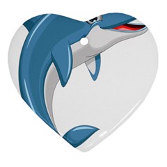 Blue Dolphin Ornament (heart) by pakminggu