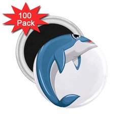 Blue Dolphin 2 25  Magnets (100 Pack)  by pakminggu