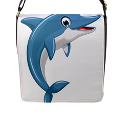 Blue Dolphin Flap Closure Messenger Bag (l) by pakminggu